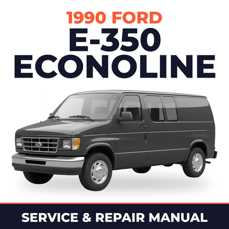 1990 Ford E-350 Econoline service and repair manual cover with vehicle photo