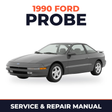 1990 Ford Probe service and repair manual cover with vehicle photo