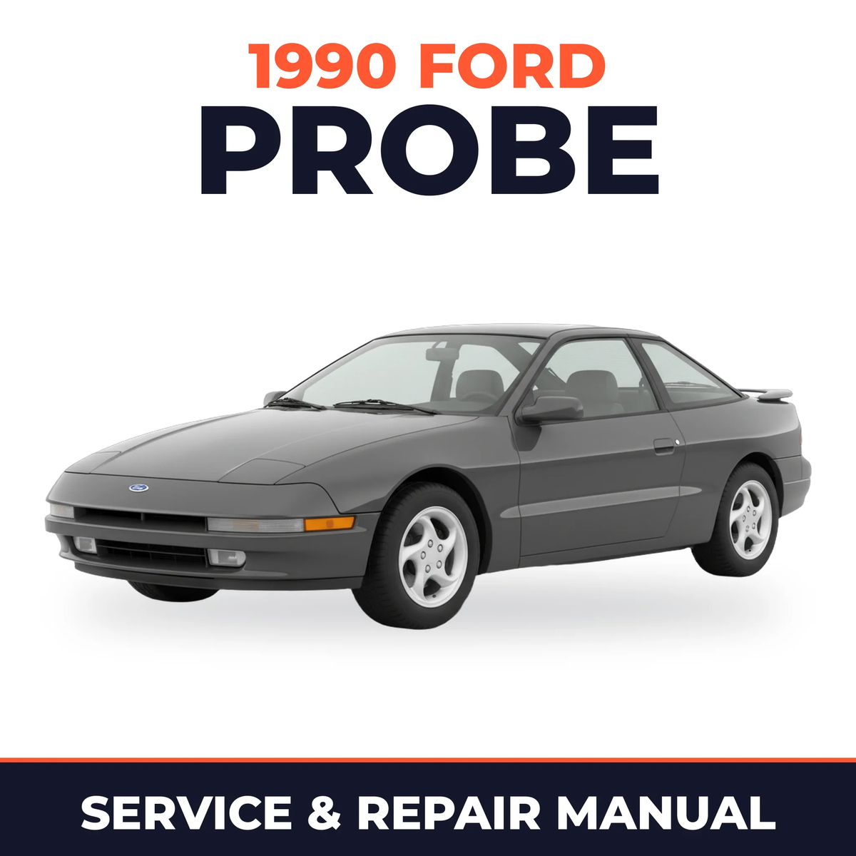 1990 Ford Probe service and repair manual cover with vehicle photo