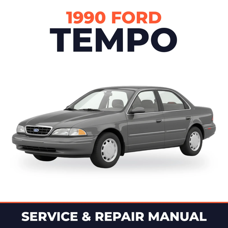 1990 Ford Tempo service and repair manual cover with vehicle photo