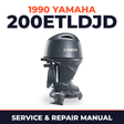 1990 Yamaha 200ETLDJD 2 stroke Service and Repair Manual