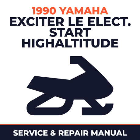 1990 Yamaha Exciter LE Elect. Start HighAltitude Service and Repair Manual - snowmobile workshop manual cover