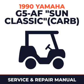 1990 Yamaha G5-AF "SUN CLASSIC"(CARB) Service and Repair Manual - golf car workshop manual cover
