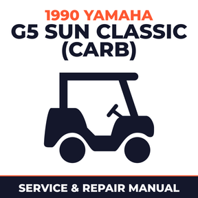 1990 Yamaha G5 SUN CLASSIC (CARB) Service and Repair Manual - golf car workshop manual cover