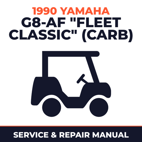 1990 Yamaha G8-AF "FLEET CLASSIC" (CARB) Service and Repair Manual - golf car workshop manual cover