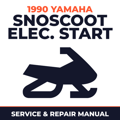 1990 Yamaha SnoScoot Elec. Start Service and Repair Manual - snowmobile workshop manual cover