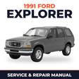 1991 Ford Explorer service and repair manual cover with vehicle photo