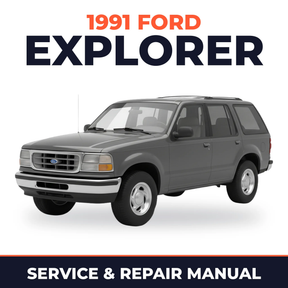 1991 Ford Explorer service and repair manual cover with vehicle photo