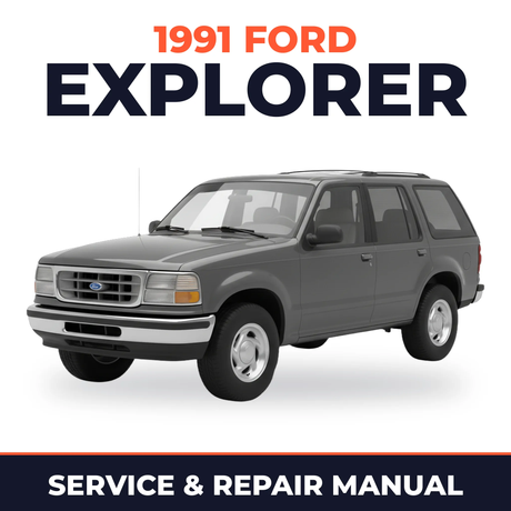 1991 Ford Explorer service and repair manual cover with vehicle photo