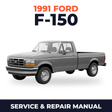 1991 Ford F-150 service and repair manual cover with vehicle photo