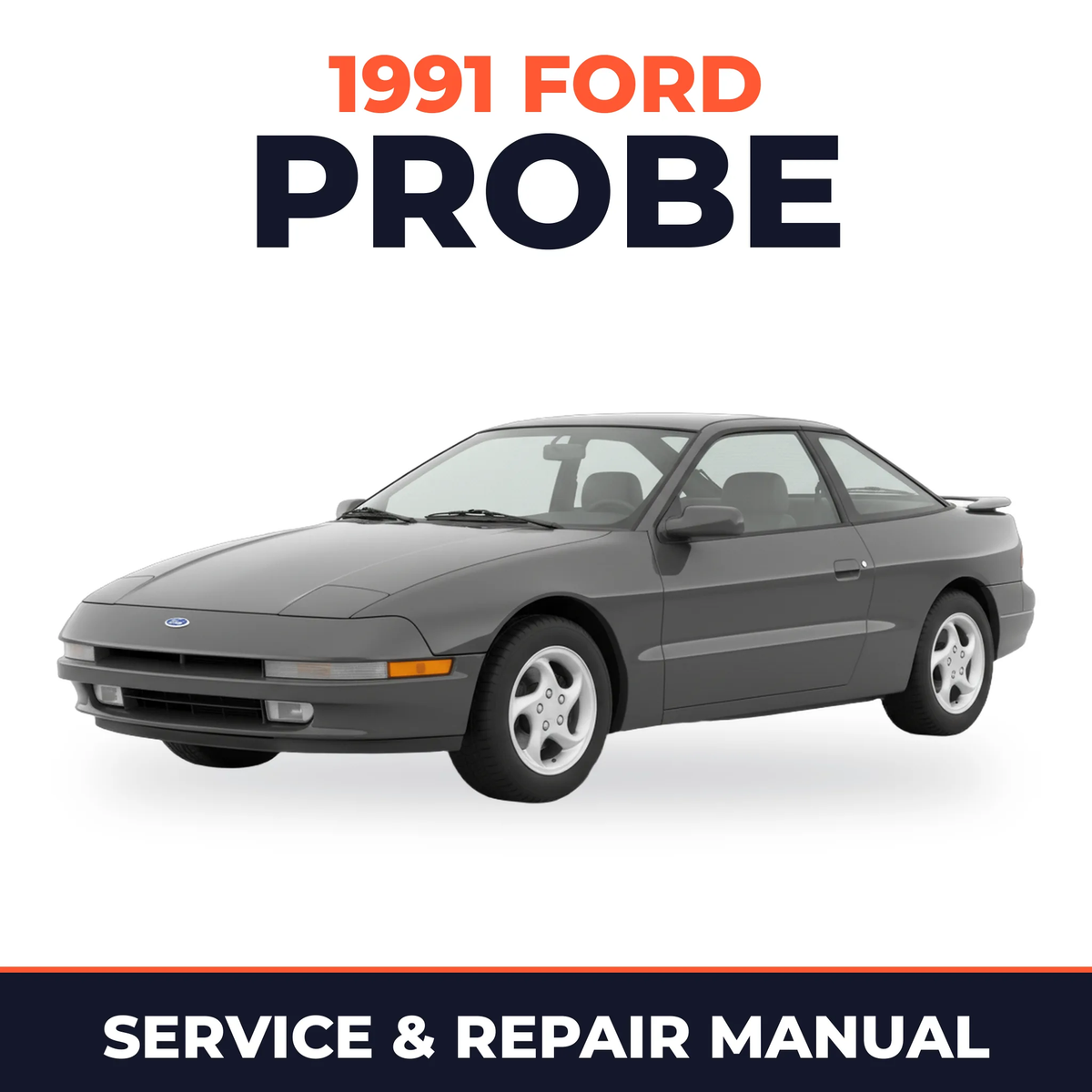 1991 Ford Probe service and repair manual cover with vehicle photo