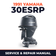 1991 Yamaha 30ESRP 2 stroke Service and Repair Manual