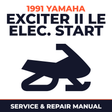 1991 Yamaha Exciter II LE Elec. Start Service and Repair Manual - snowmobile workshop manual cover