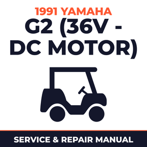 1991 Yamaha G2 (36V - DC MOTOR) Service and Repair Manual - golf car workshop manual cover