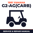 1991 Yamaha G2-AG(CARB) Service and Repair Manual - golf car workshop manual cover