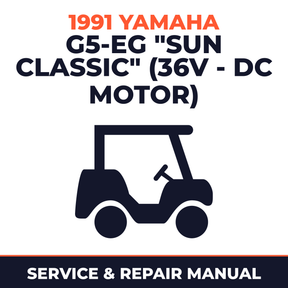 1991 Yamaha G5-EG "SUN CLASSIC" (36V - DC MOTOR) Service and Repair Manual - golf car workshop manual cover