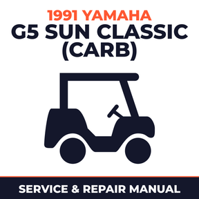 1991 Yamaha G5 SUN CLASSIC (CARB) Service and Repair Manual - golf car workshop manual cover