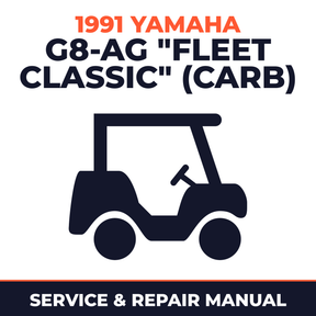1991 Yamaha G8-AG "FLEET CLASSIC" (CARB) Service and Repair Manual - golf car workshop manual cover