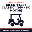 1991 Yamaha G8-EG "FLEET CLASSIC" (36V - DC MOTOR) Service and Repair Manual - golf car workshop manual cover