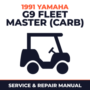 1991 Yamaha G9 FLEET MASTER (CARB) Service and Repair Manual - golf car workshop manual cover