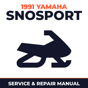 1991 Yamaha SnoSport Service and Repair Manual - snowmobile workshop manual cover
