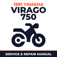 1991 Yamaha VIRAGO 750 Service and Repair Manual - motorcycle workshop manual cover