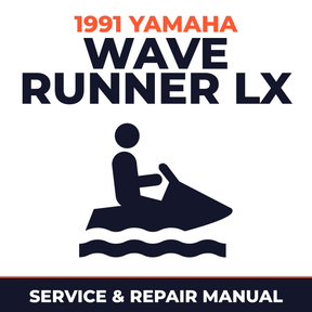1991 Yamaha WAVE RUNNER LX Service and Repair Manual - personal watercraft workshop manual cover