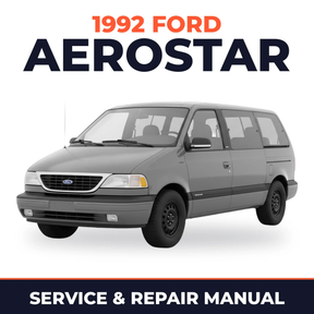 1992 Ford Aerostar service and repair manual cover with vehicle photo