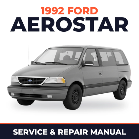 1992 Ford Aerostar service and repair manual cover with vehicle photo