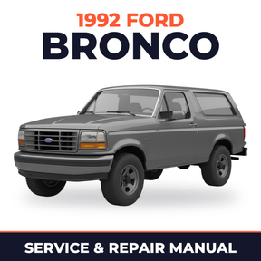 1992 Ford Bronco service and repair manual cover with vehicle photo