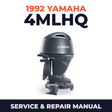 1992 Yamaha 4MLHQ 2 stroke Service and Repair Manual