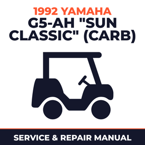 1992 Yamaha G5-AH "SUN CLASSIC" (CARB) Service and Repair Manual - golf car workshop manual cover
