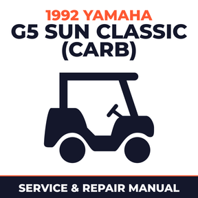 1992 Yamaha G5 SUN CLASSIC (CARB) Service and Repair Manual - golf car workshop manual cover