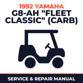 1992 Yamaha G8-AH "FLEET CLASSIC" (CARB) Service and Repair Manual - golf car workshop manual cover