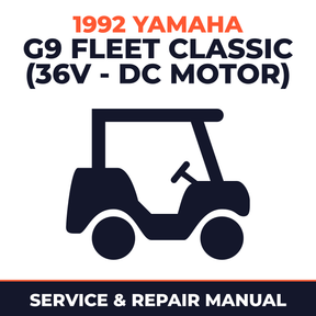 1992 Yamaha G9 FLEET CLASSIC (36V - DC MOTOR) Service and Repair Manual - golf car workshop manual cover