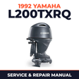 1992 Yamaha L200TXRQ 2 stroke Service and Repair Manual