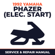 1992 Yamaha Phazer (Elec. Start) Service and Repair Manual - snowmobile workshop manual cover