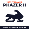1992 Yamaha Phazer II Service and Repair Manual - snowmobile workshop manual cover