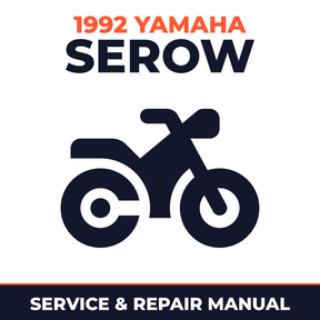 1992 Yamaha SEROW Service and Repair Manual - motorcycle workshop manual cover