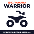 1992 Yamaha WARRIOR Service and Repair Manual - ATV workshop manual cover