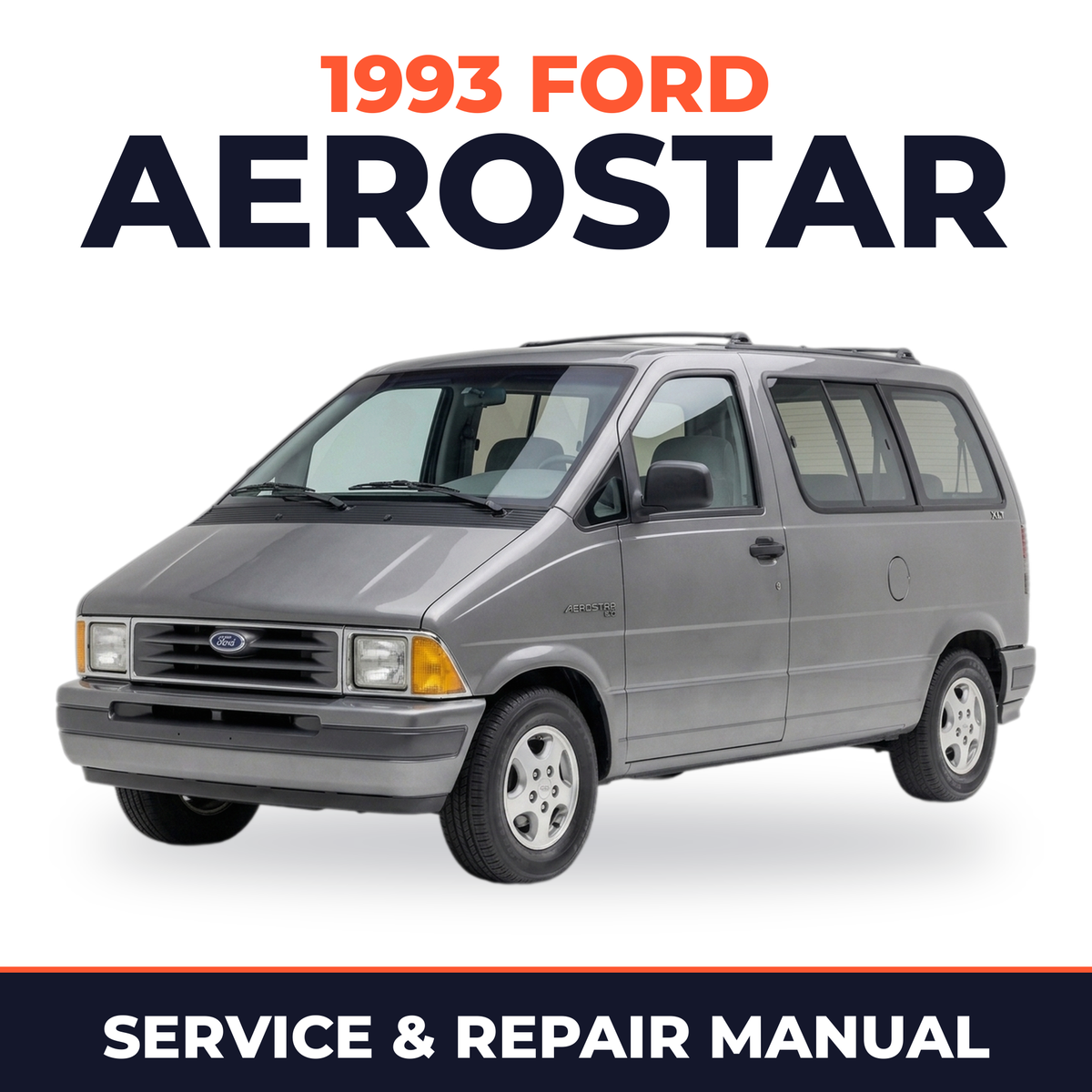 1993 Ford Aerostar service and repair manual cover with vehicle photo