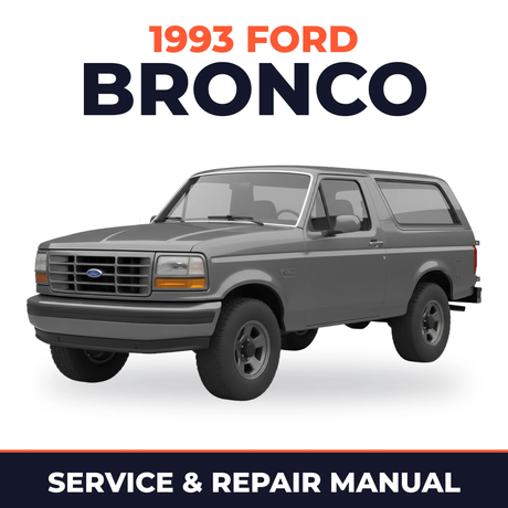 1993 Ford Bronco service and repair manual cover with vehicle photo