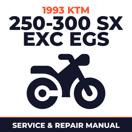 1993 KTM 250-300 SX EXC EGS Service and Repair Manual - motorcycle workshop manual cover