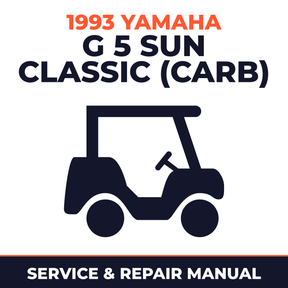 1993 Yamaha G 5 SUN CLASSIC (CARB) Service and Repair Manual - golf car workshop manual cover