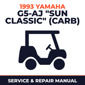 1993 Yamaha G5-AJ "SUN CLASSIC" (CARB) Service and Repair Manual - golf car workshop manual cover