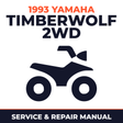 1993 Yamaha TIMBERWOLF 2WD Service and Repair Manual - ATV workshop manual cover