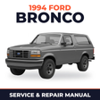 1994 Ford Bronco service and repair manual cover with vehicle photo