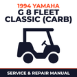 1994 Yamaha G 8 FLEET CLASSIC (CARB) Service and Repair Manual - golf car workshop manual cover