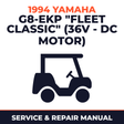 1994 Yamaha G8-EKP "FLEET CLASSIC" (36V - DC MOTOR) Service and Repair Manual - golf car workshop manual cover