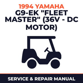 1994 Yamaha G9-EK "FLEET MASTER" (36V - DC MOTOR) Service and Repair Manual - golf car workshop manual cover